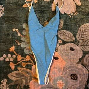 Free People Beach Blue One-Piece Swimsuit